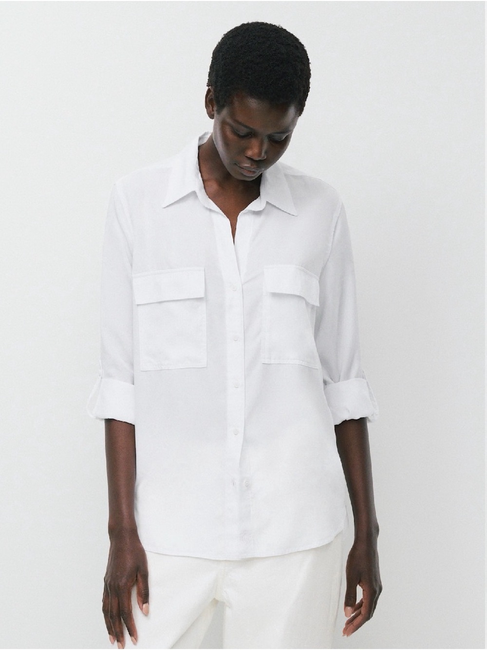 Aritzia Babaton classic white blouse